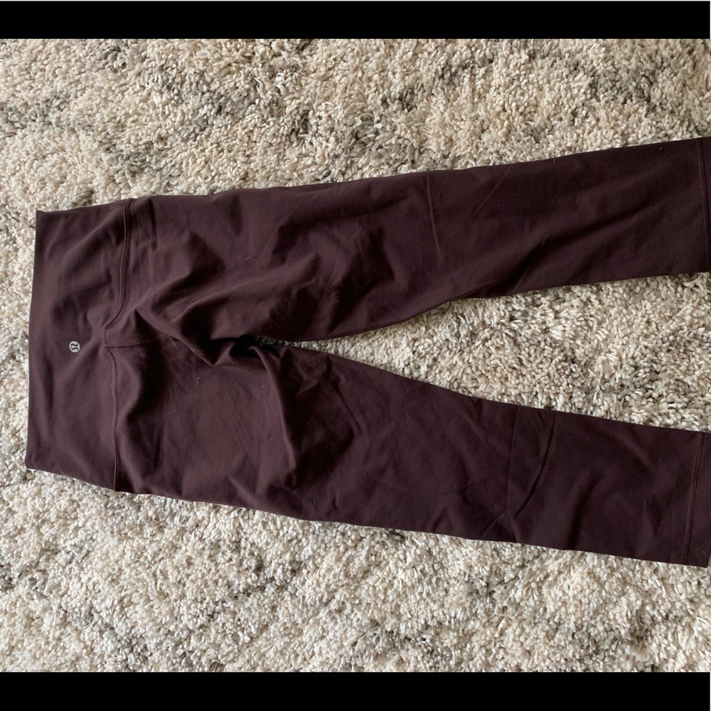 Lululemon Burgundy Cropped Leggings
